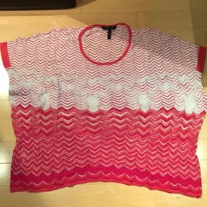 BCBGMAXAZRIA silk blend multi-color sweater. OS